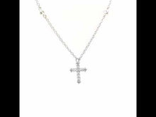 Load and play video in Gallery viewer, 0.41 CTW Cross Necklace-N0222CLP