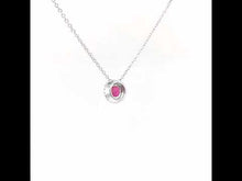 Load and play video in Gallery viewer, July Birthstone Necklace-BN001RBP