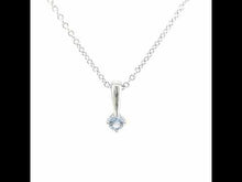 Load and play video in Gallery viewer, March Birthstone Love Pendant-BP005AQP
