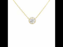 Load and play video in Gallery viewer, 1.23 CTW Halo Necklace-N0038CLG