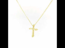 Load and play video in Gallery viewer, 0.67 CTW Cross Pendant Necklace-P0207CLG