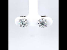 Load and play video in Gallery viewer, 4 CTW Solitaire Stud Earrings-E0543CLP