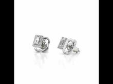 Load and play video in Gallery viewer, 0.52 CTW Halo Stud Earrings-E0325CLP