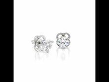 Load and play video in Gallery viewer, 1 CTW Solitaire Stud Earrings-E0206CLP