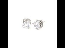 Load and play video in Gallery viewer, 4 CTW Solitaire Stud Earrings-E0207CLP
