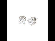 Load and play video in Gallery viewer, 4 CTW Solitaire Stud Earrings-E0207CLP