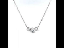 Load and play video in Gallery viewer, Three-Stone Necklace-N0259CLP