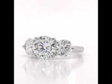 Load and play video in Gallery viewer, Classic Three-Stone Engagement Ring-R0186CLP