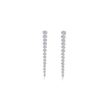 Load image into Gallery viewer, Graduated Half Bezel Drop Earrings-8E043CLP
