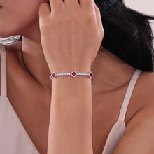 Load image into Gallery viewer, 2.4 CTW Flexible Station Tennis Bracelet-B0190AGP
