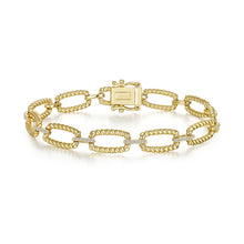Load image into Gallery viewer, Rectangle Shape Cable Link Bracelet-B0215CLG
