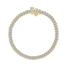 Load image into Gallery viewer, 3 CTW Aria Half- Bezel Tennis Bracelet-B0218CLG
