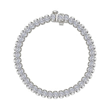 Load image into Gallery viewer, 7.5 CTW Aria Half- Bezel Tennis Bracelet-B0220CLP
