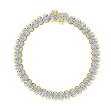 Load image into Gallery viewer, 8 CTW Aria Half- Bezel Tennis Bracelet-B0221CLG
