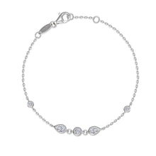 Load image into Gallery viewer, Bezel-Set Teardrop Station Bracelet-B0223CLP
