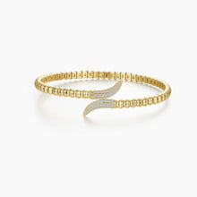 Load image into Gallery viewer, Fluted Bypass Wrap Bangle-B0230CLG

