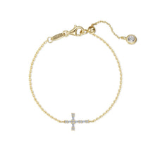 Load image into Gallery viewer, Eden Baguette Cross Bracelet-B2009CLG
