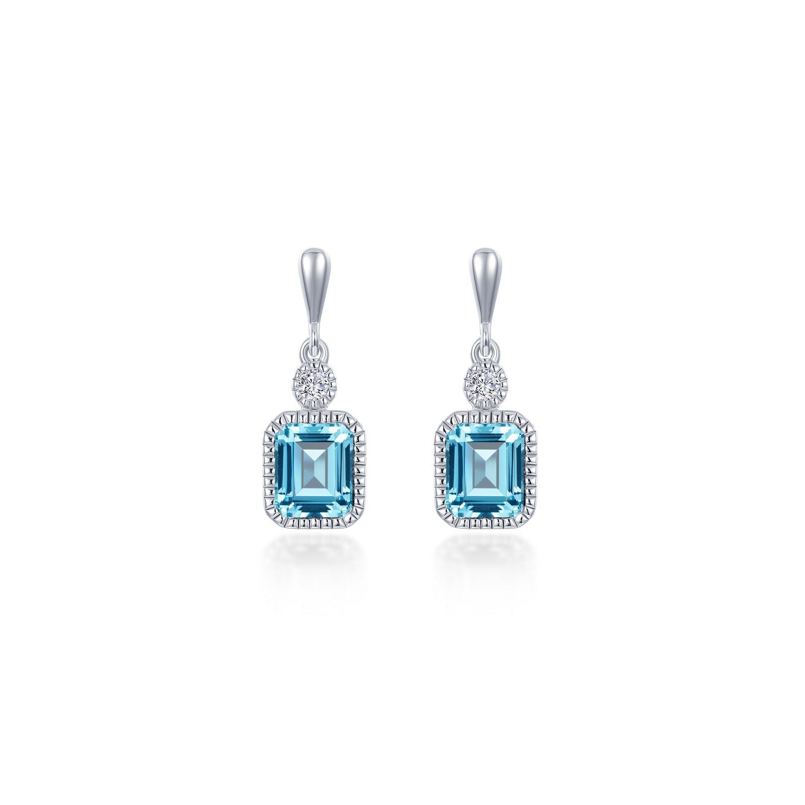 March Birthstone Earrings-BE007AQP
