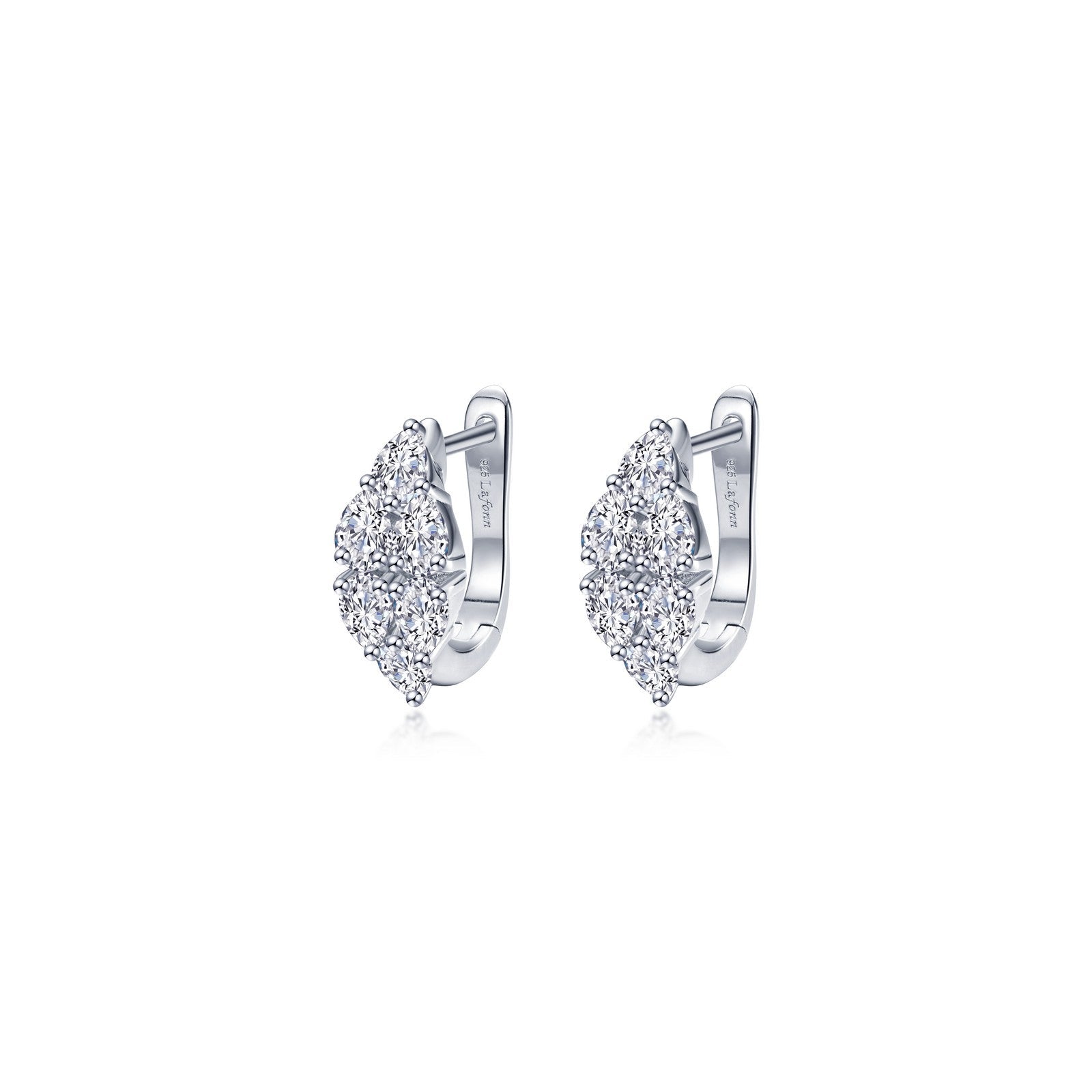 Cluster Huggie Hoop Earrings-E0598CLP