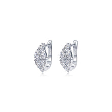 Load image into Gallery viewer, Cluster Huggie Hoop Earrings-E0598CLP
