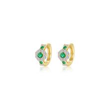 Load image into Gallery viewer, Flower Huggie Hoop Earrings-E0599CEG
