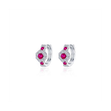 Load image into Gallery viewer, Flower Huggie Hoop Earrings-E0599CRP
