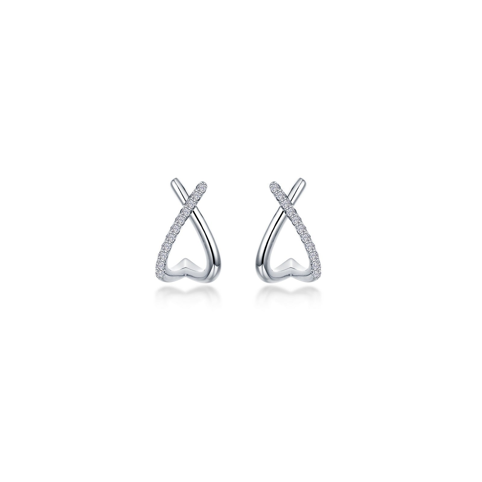 Dainty Criss-Cross Huggie Earrings-E0626CLP