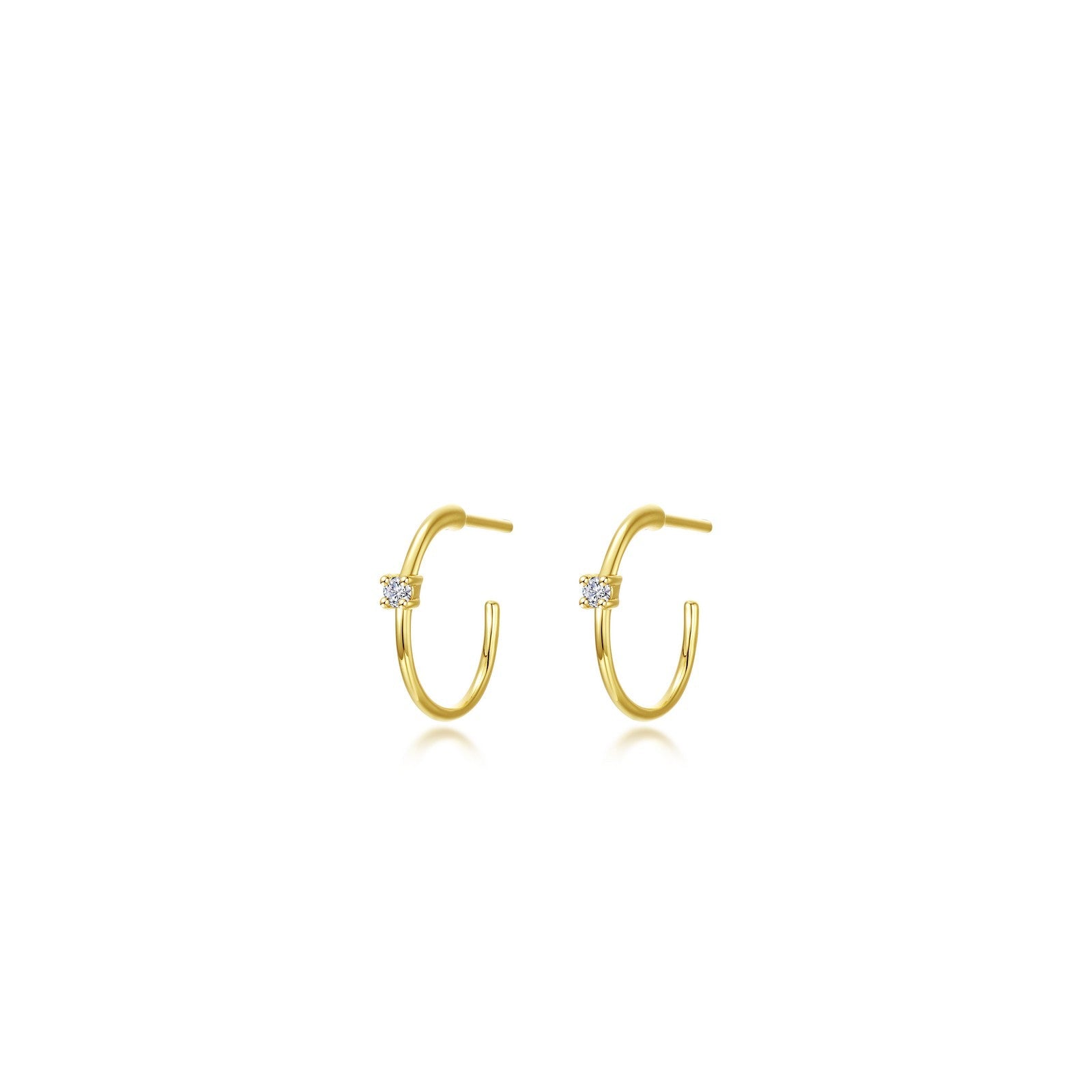15mm High Polished Hoop Earrings-E0628CLG