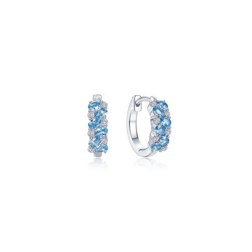 Blue Leaf Canopy Earrings-E0640BTP