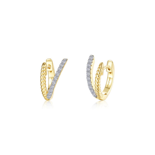 Eternal Weave Huggie Earrings-E0666CLT