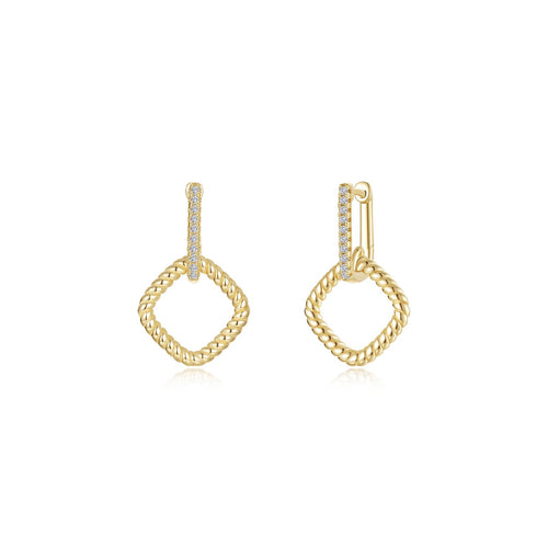 Celesta Cube Dangle Earrings-E0667CLG