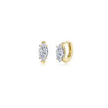 Load image into Gallery viewer, Floating Marquise-Cut Huggies-E0724CLG
