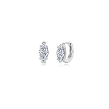 Load image into Gallery viewer, Floating Marquise-Cut Huggies-E0724CLP
