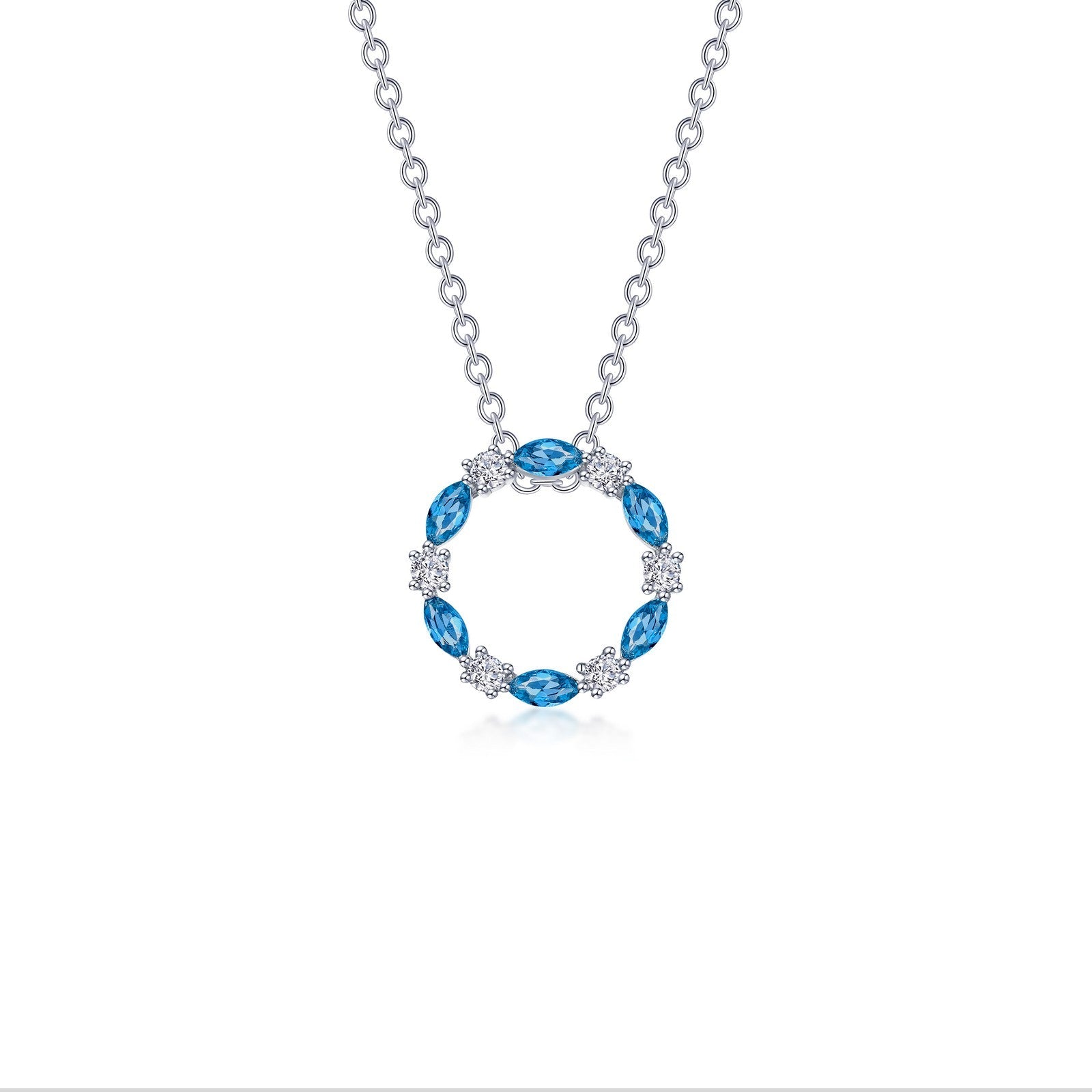 1.45 CTW Open Circle Necklace-N0328BTP