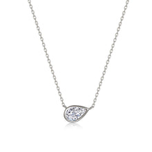 Load image into Gallery viewer, East-West Bezel Pear Solitaire Necklace -N0367CLP
