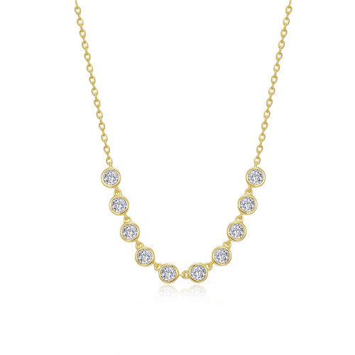 Articulated Bezel Necklace-N0374CLG
