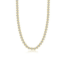 Load image into Gallery viewer, Articulated Bezel Tennis Necklace-N0381CLG

