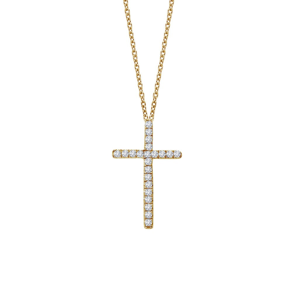 0.22 CTW Cross Necklace-P0072CLG