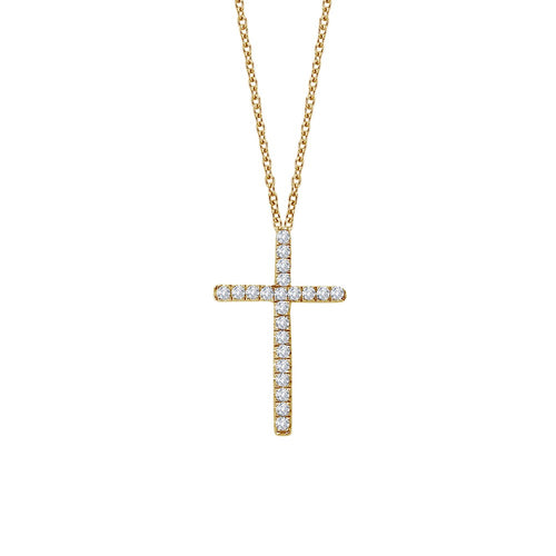 0.22 CTW Cross Necklace-P0072CLG