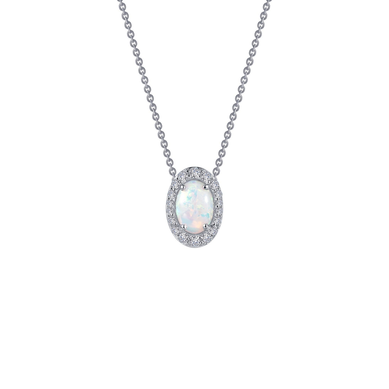 Classic Halo Pendant Necklace-P0204OPP