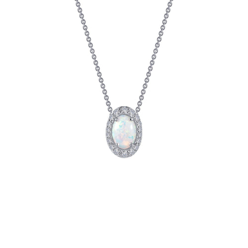 Classic Halo Pendant Necklace-P0204OPP