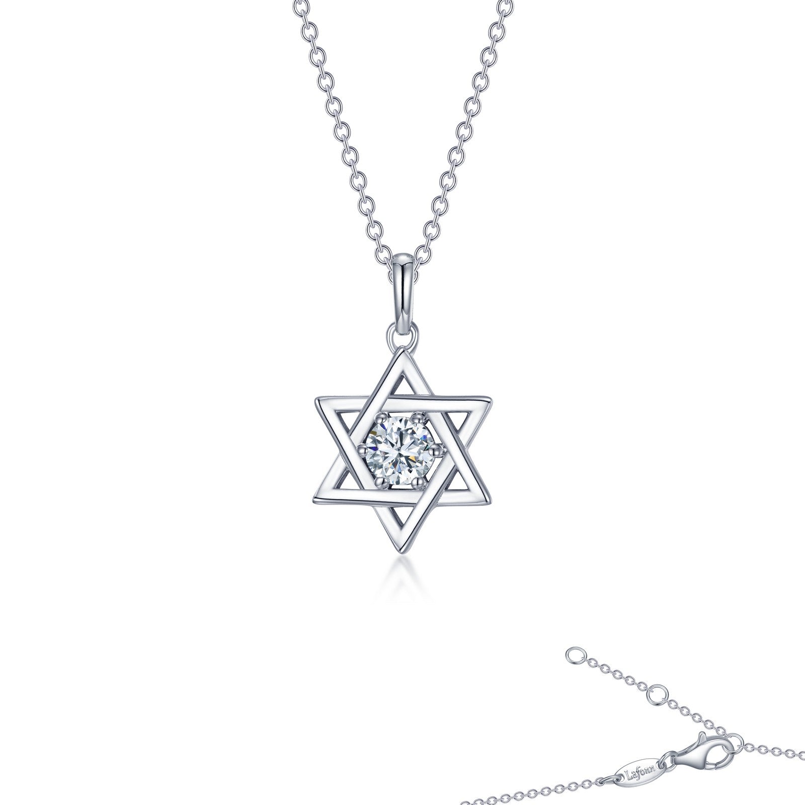 0.46 CTW Star of David Pendant Necklace-P0311CLP