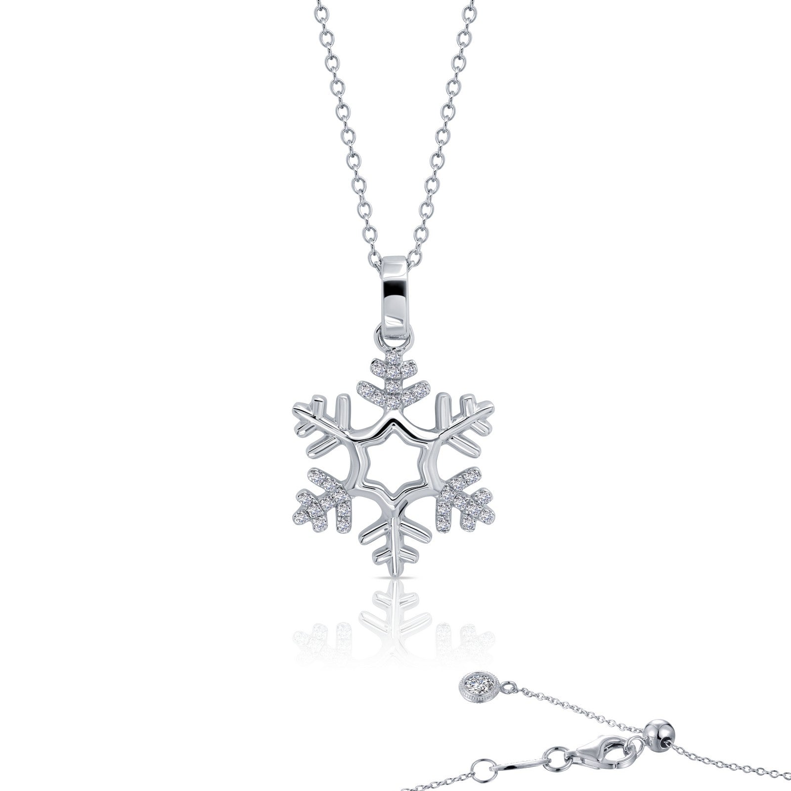 0.3 CTW Snowflake Necklace-P2018CLP