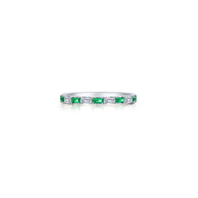 Load image into Gallery viewer, Baguette Half-Eternity Band-R0537CEP
