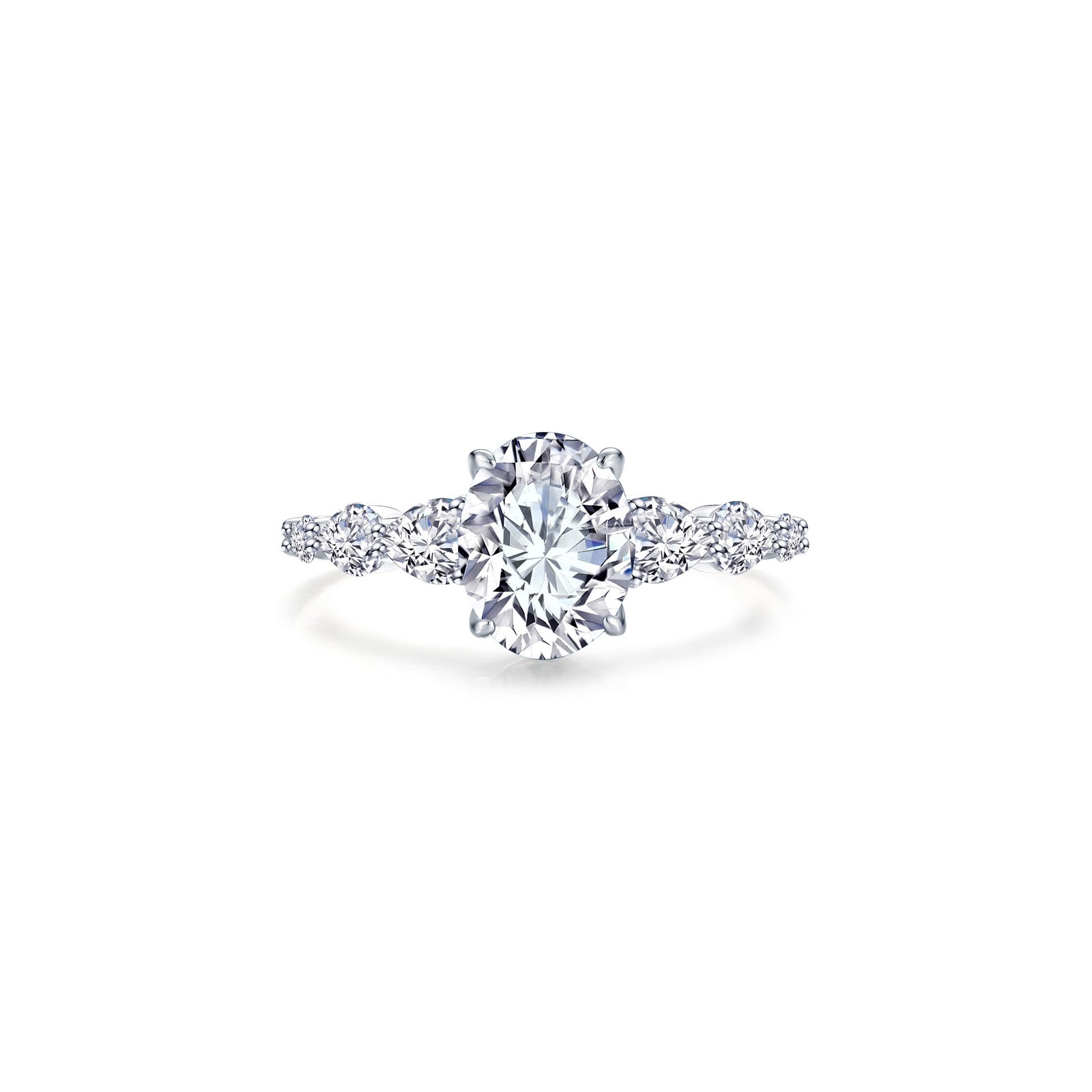 3.66 CTW Oval Solitaire Ring-R0540CLP