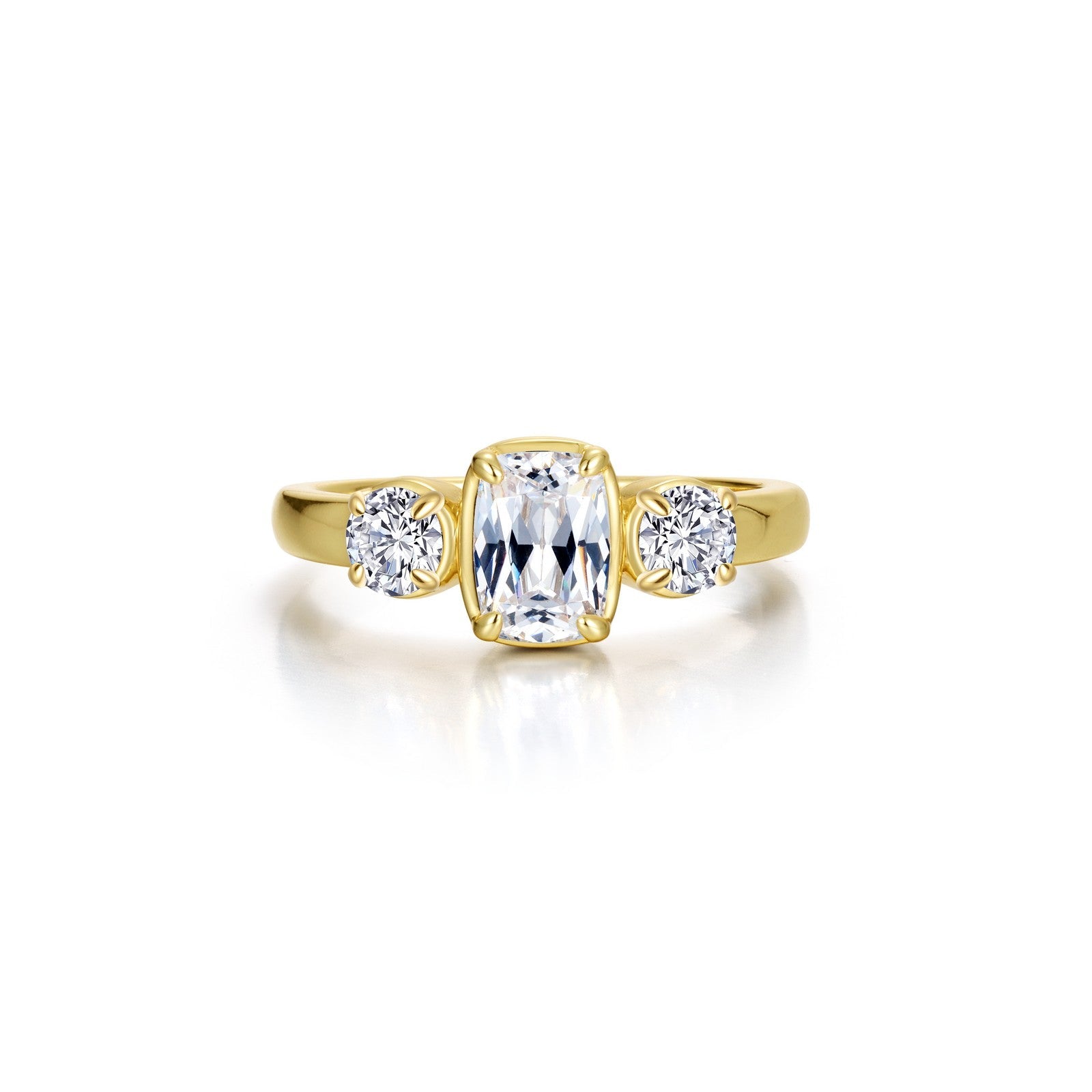 Regal Three-Stone Ring-R0563CLG
