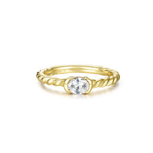 Load image into Gallery viewer, Woven Oval Solitaire Ring-R0574CLG
