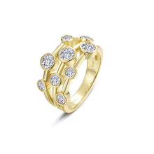 Load image into Gallery viewer, Bubble Cluster Bezel Ring-R0580CLG
