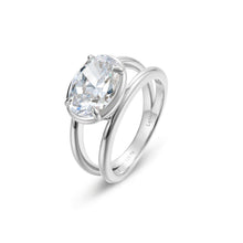 Load image into Gallery viewer, Floating Oval Split Shank Ring-R0587CLP
