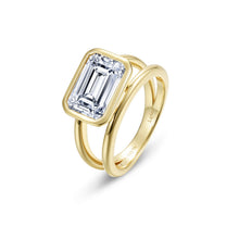 Load image into Gallery viewer, Floating Emerald Split Shank Ring-R0594CLG

